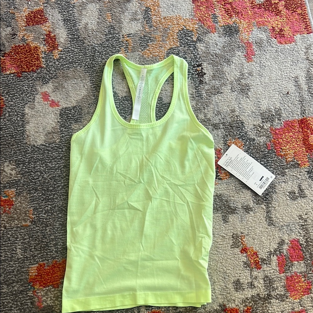 Lululemon Athletica Yellow Fitted Sleeveless Tank Top